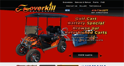 Desktop Screenshot of overkillgolfcart.com