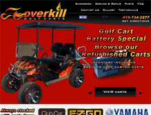 Tablet Screenshot of overkillgolfcart.com
